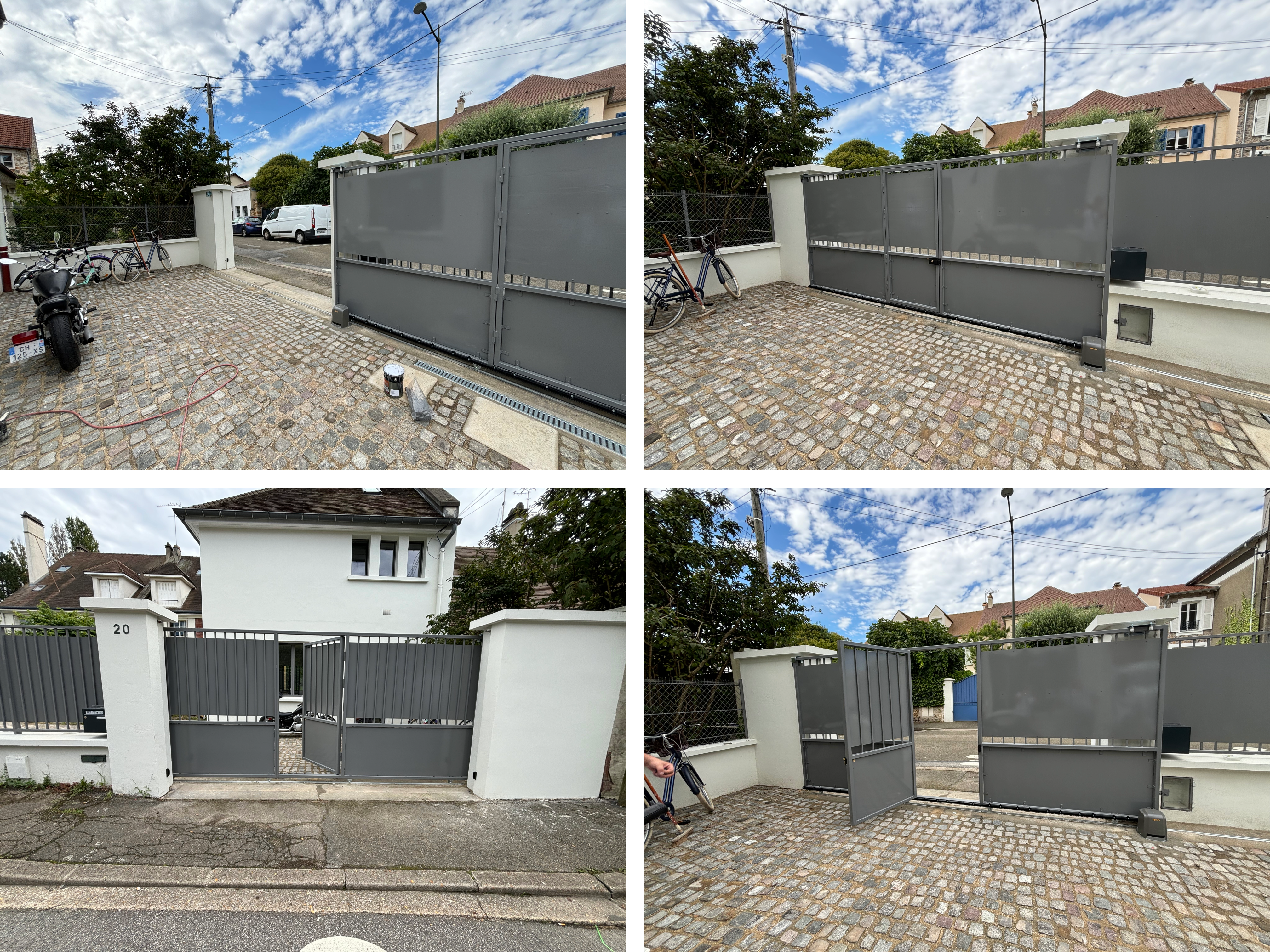 Portail coulissant ou battant, motorisation, portillon
